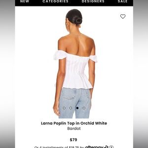 Bardot NWT Larna Poplin Corset Top